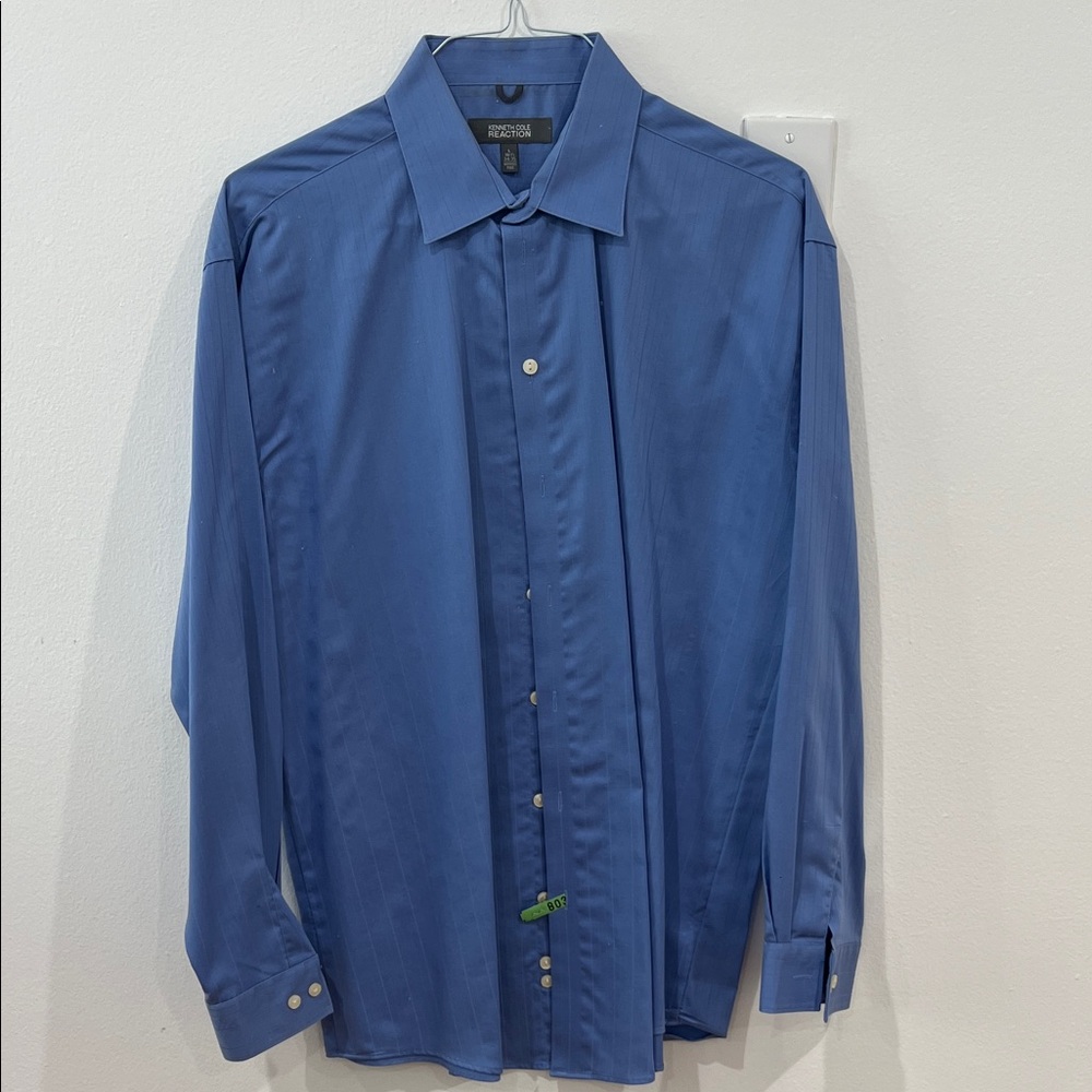 Reaction Kenneth Cole Classic Dress Shirt in Deep Blue